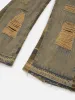 Aelfric Eden Camouflage Patchwork Distressed Jeans sold by Aelfric Eden