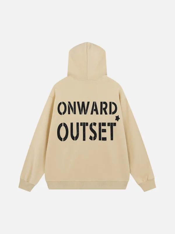 Aelfric Eden Damaged Letter Print Hoodie sold by Aelfric Eden