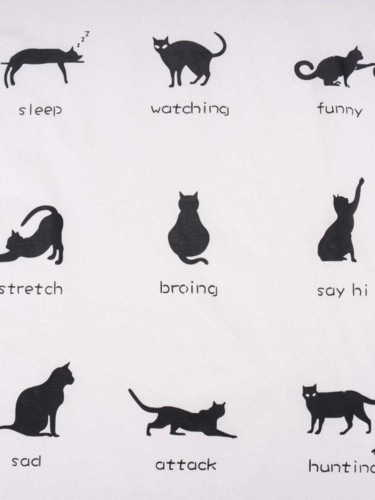 Aelfric Eden Funny Cat Print Tee sold by Aelfric Eden product image thumbnail 5