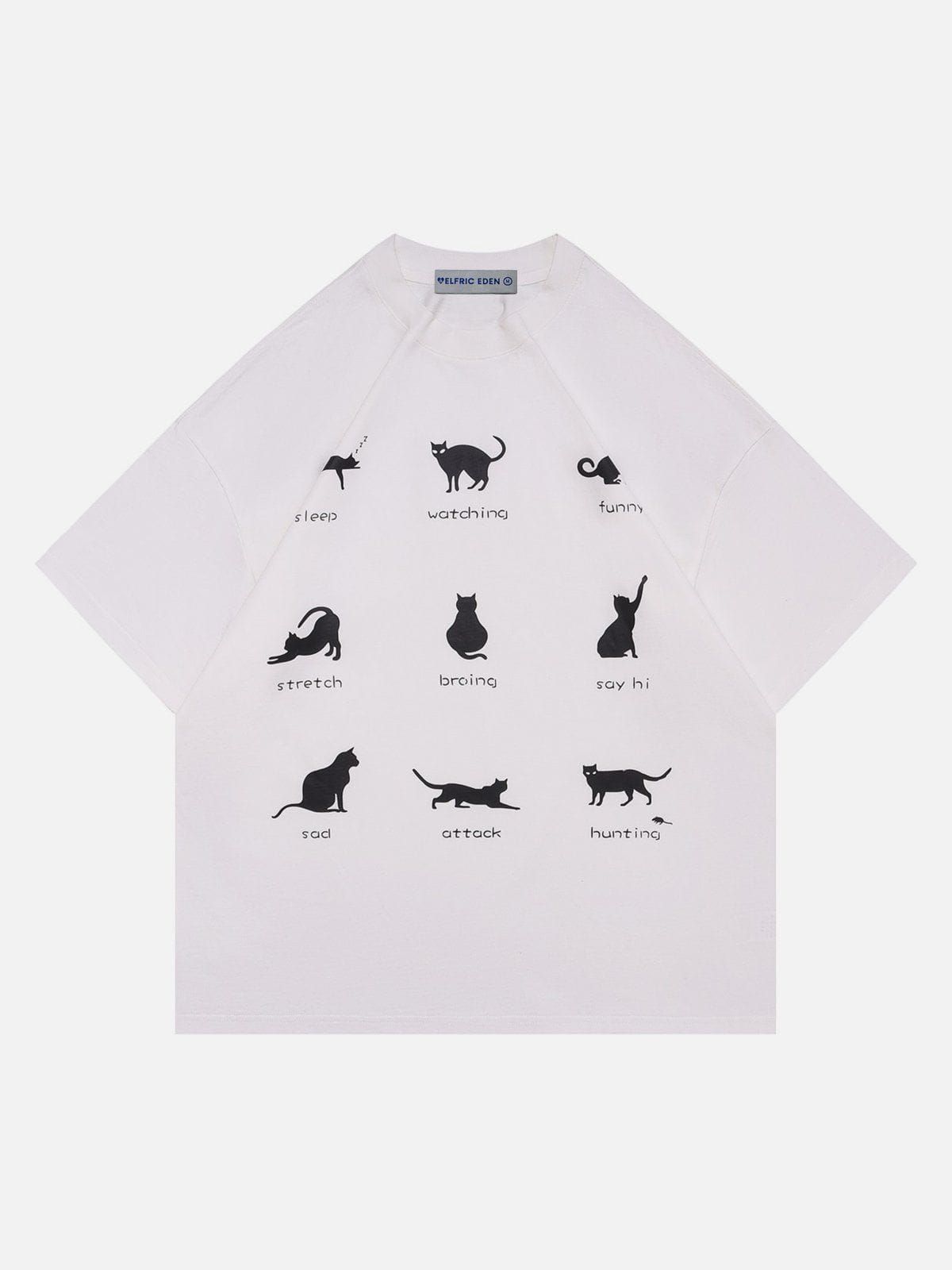Aelfric Eden Funny Cat Print Tee sold by Aelfric Eden