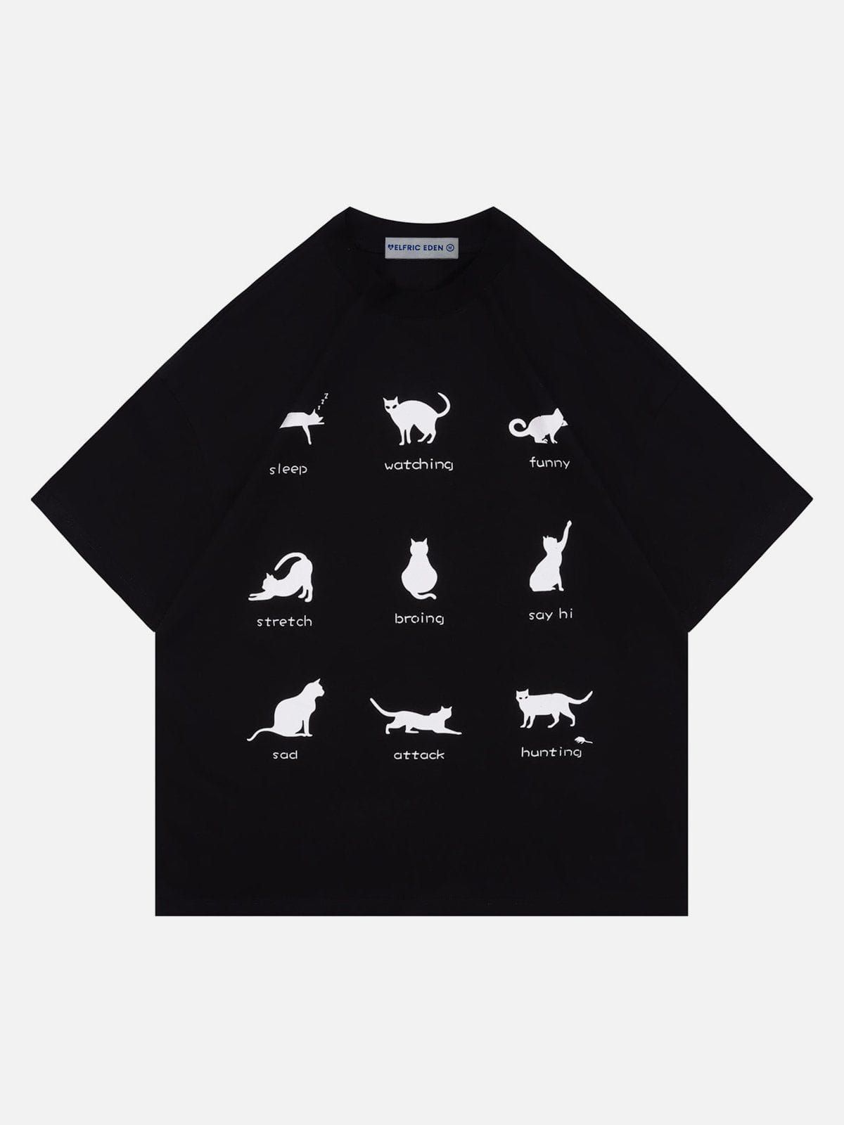 Aelfric Eden Funny Cat Print Tee sold by Aelfric Eden product image thumbnail 3
