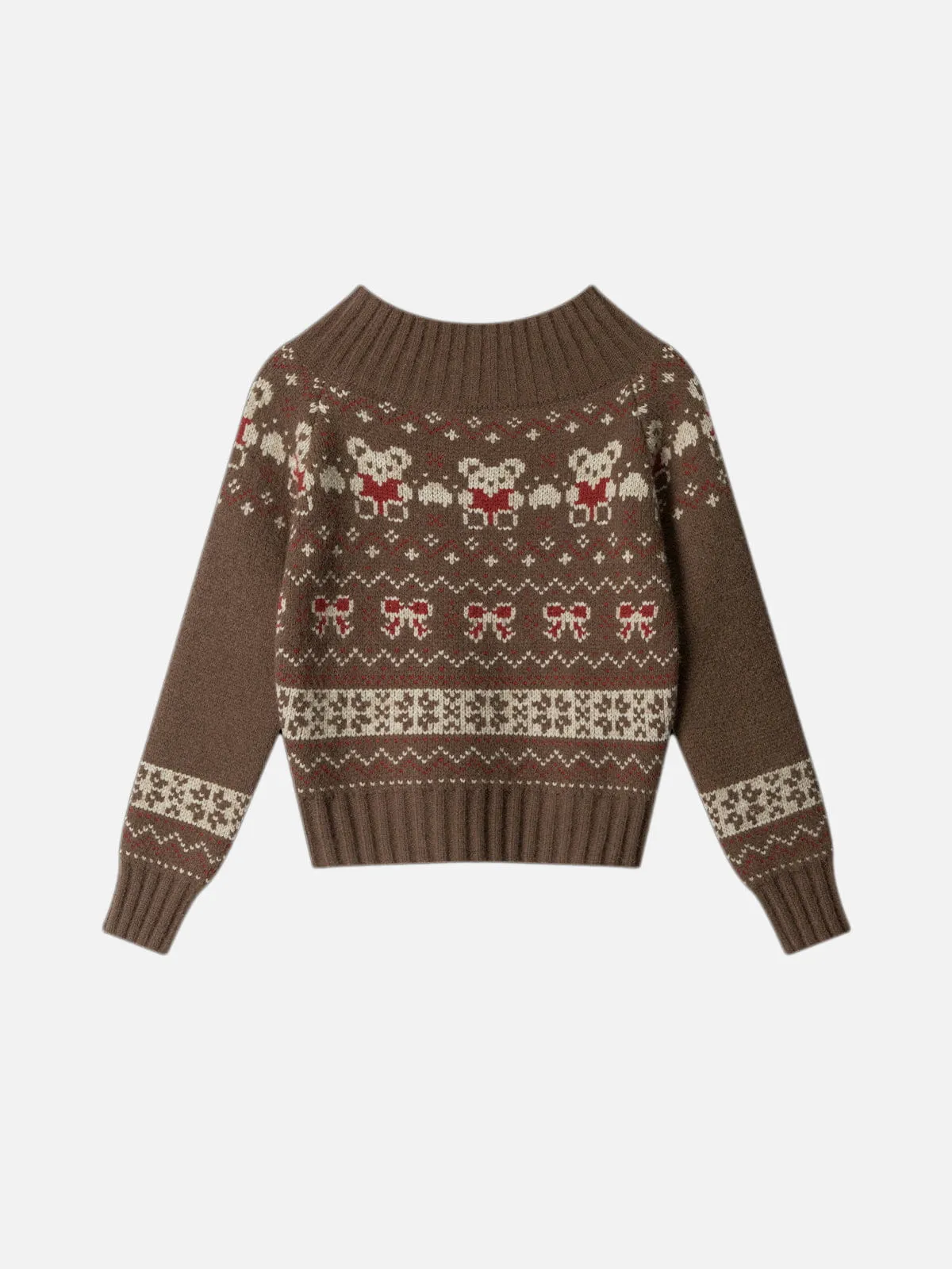 Aelfric Eden Off-The-Shoulder Fair Isle Sweater sold by Aelfric Eden product image thumbnail 2