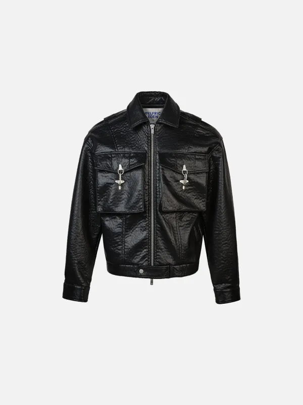 Aelfric Eden Metal Toggle Faux Leather Jacket sold by Aelfric Eden