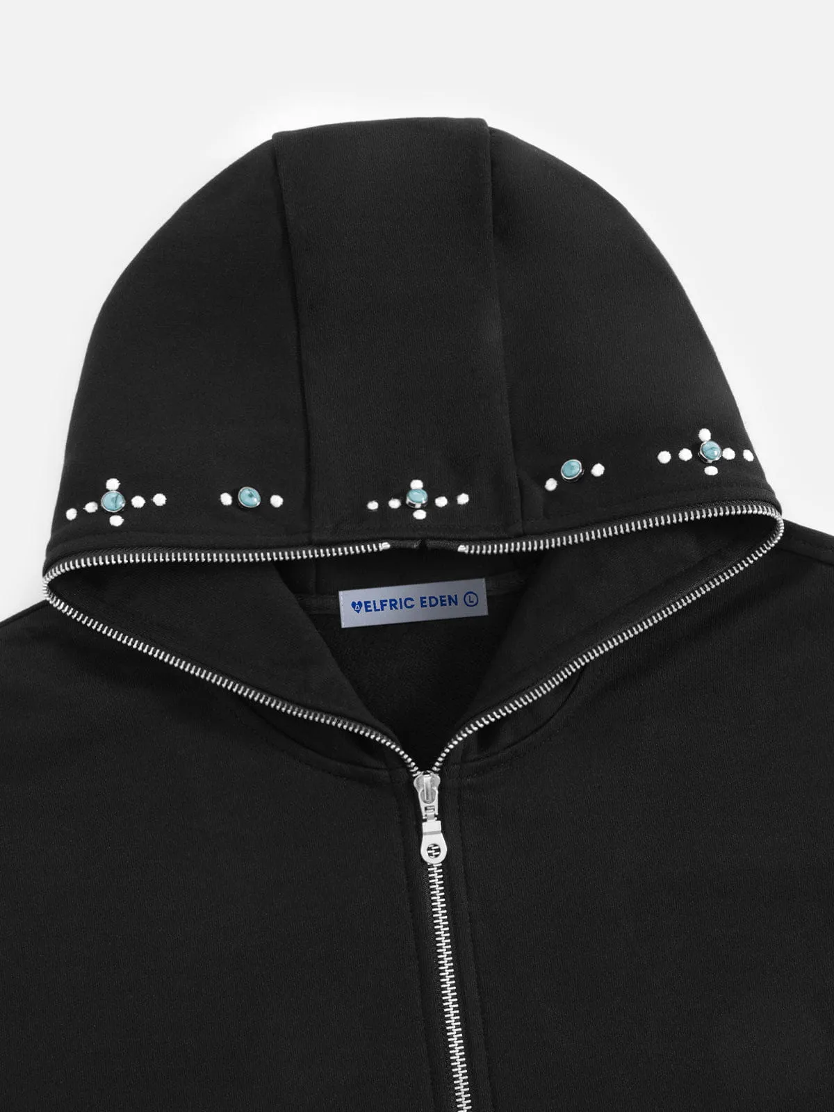 Aelfric Eden Boxy Turquoise Zip Up Hoodie sold by Aelfric Eden product image thumbnail 4