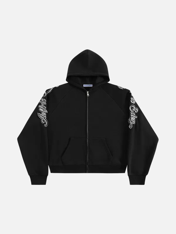 Aelfric Eden Boxy Embroidered Zip Up Hoodie sold by Aelfric Eden