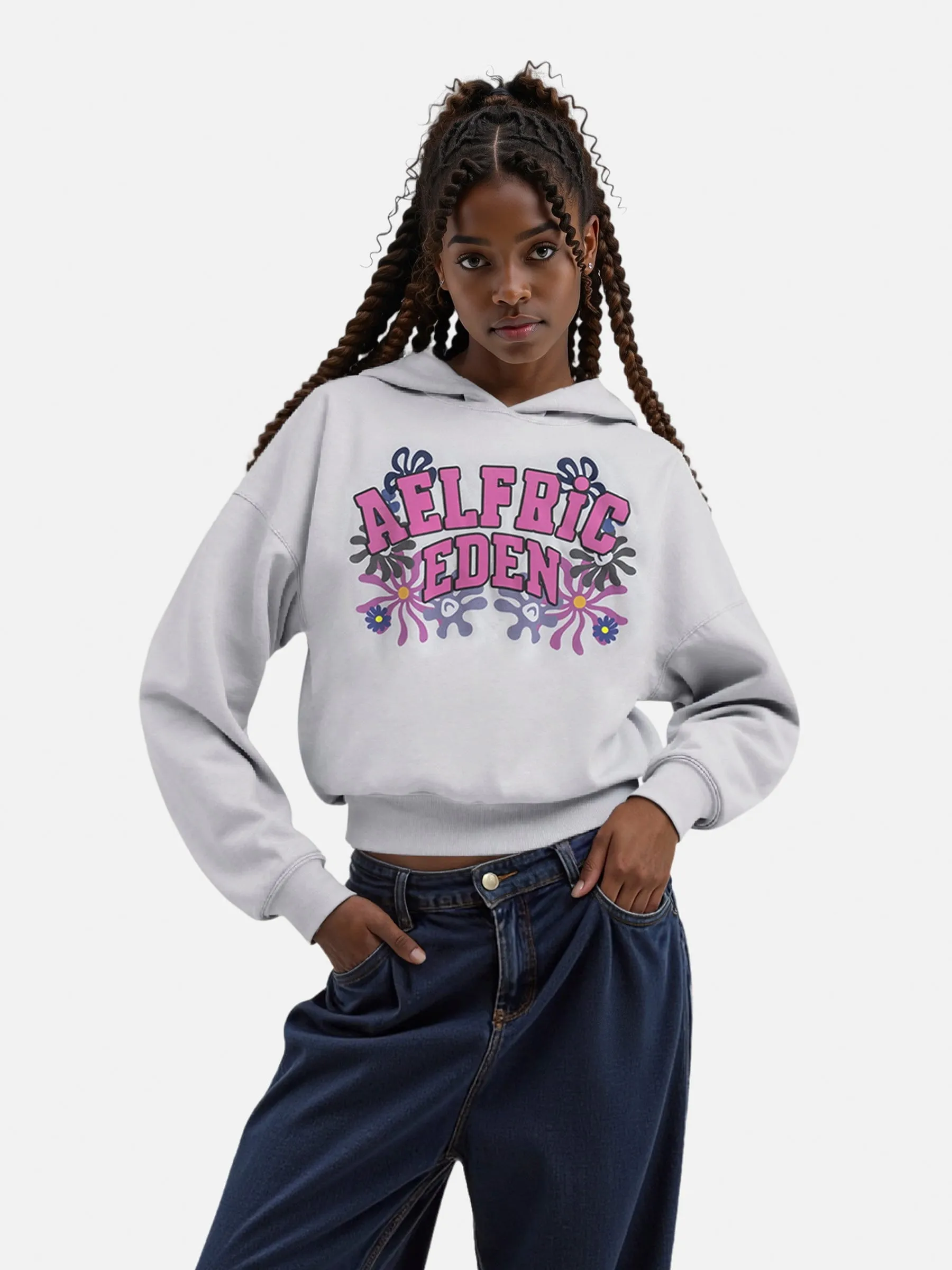 Aelfric Eden Boxy Melted Flower Pullover Hoodie sold by Aelfric Eden
