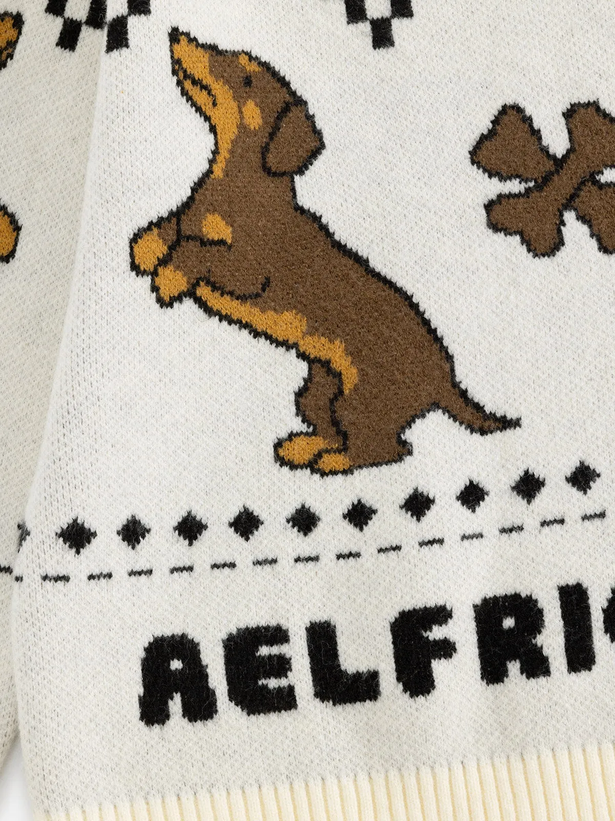 Aelfric Eden Dachshund Off-The-Shoulder Sweater sold by Aelfric Eden product image thumbnail 4