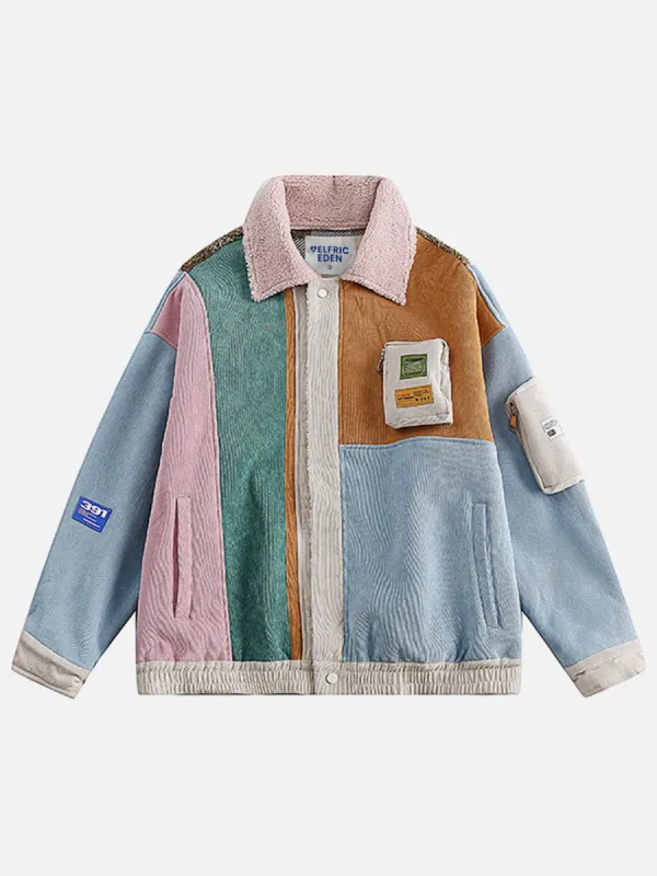 Aelfric Eden Irregular Colorful Patchwork Winter Coat sold by Aelfric Eden