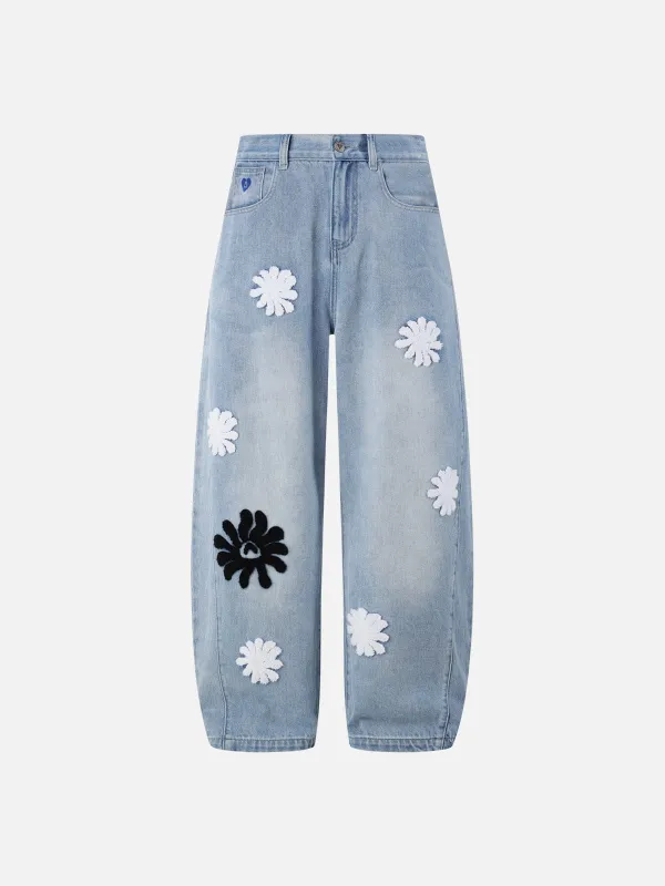 Aelfric Eden Floral Embroidered Baggy Jeans sold by Aelfric Eden