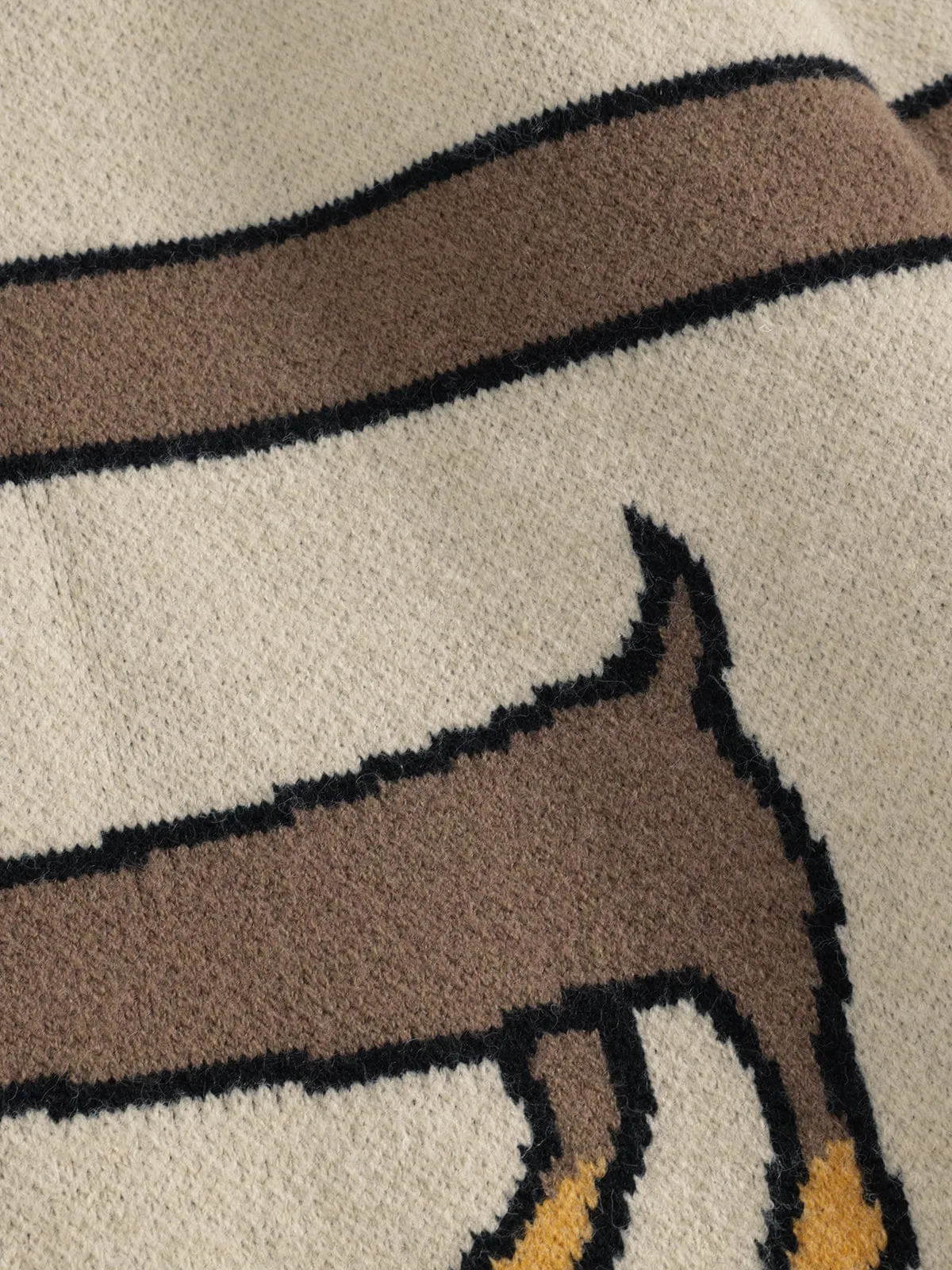 Aelfric Eden Faux Fur Dachshund Off-Shoulder Sweater sold by Aelfric Eden product image thumbnail 5