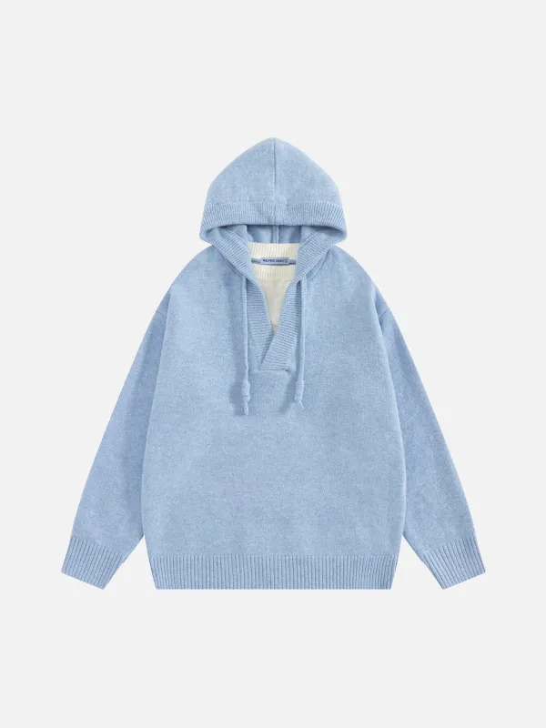 Aelfric Eden Layered Knit Pullover Hoodie sold by Aelfric Eden