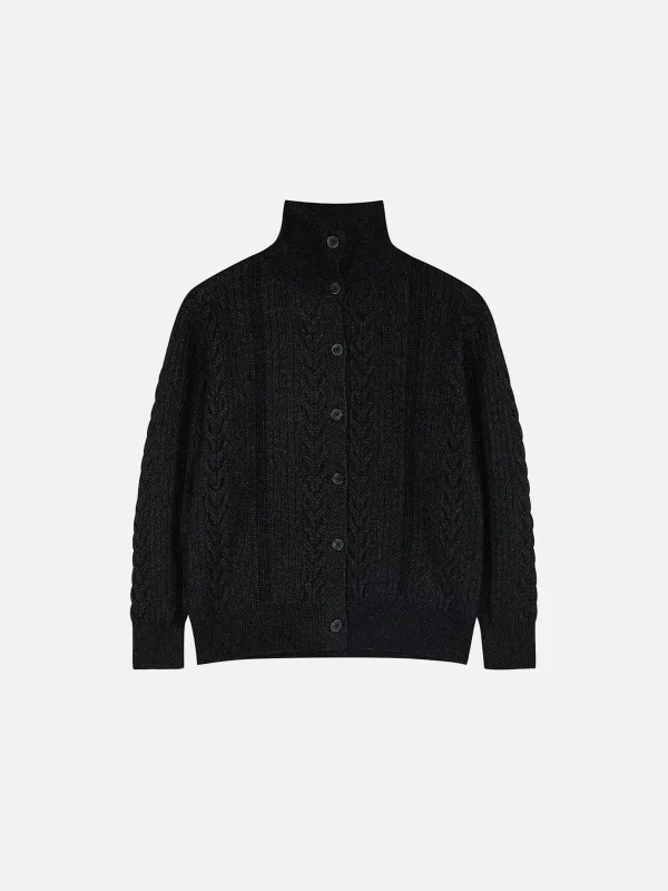 Aelfric Eden Cable Knit High-Neck Cardigan sold by Aelfric Eden