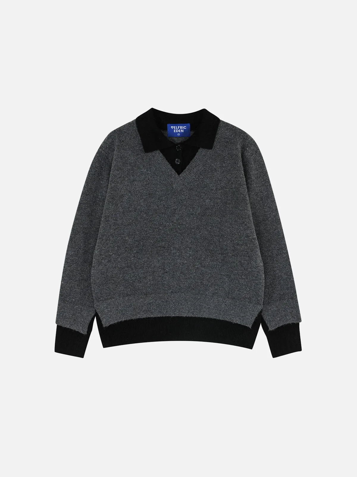 Aelfric Eden Faux-Layered Polo Collar Knit Sweater sold by Aelfric Eden product image thumbnail 2