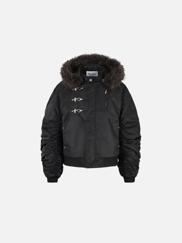 Aelfric Eden Faux Fur Buckle Bomber Coat sold by Aelfric Eden