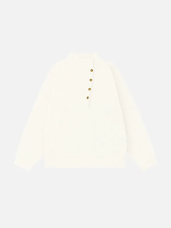 Aelfric Eden Half-High Neck Button Knit Sweater sold by Aelfric Eden