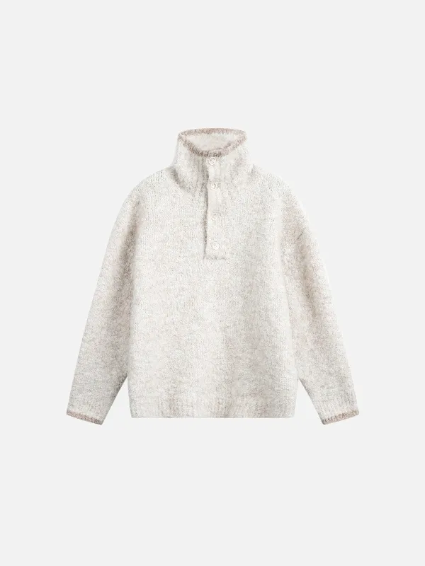 Aelfric Eden High-Neck Henley Fleece Sweater sold by Aelfric Eden