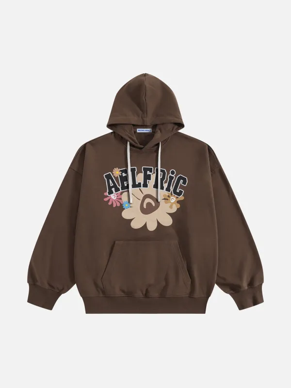 Aelfric Eden Oversized Flower Graphic Pullover Hoodie sold by Aelfric Eden