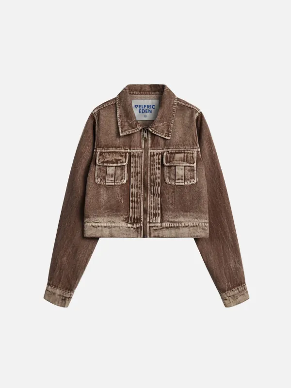 Aelfric Eden Wrinkle Washed Denim Jacket sold by Aelfric Eden