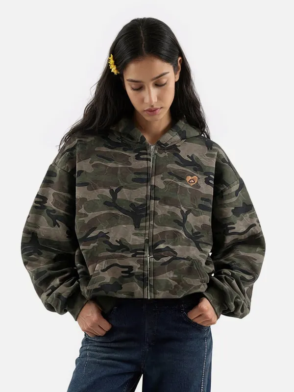 Aelfric Eden Boxy CAMO Zip Up Hoodie made by Aelfric Eden