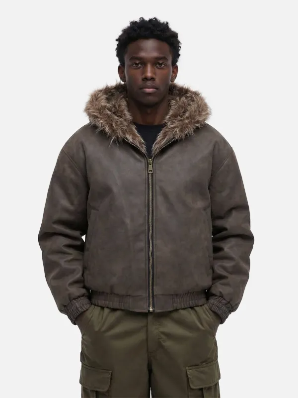 Aelfric Eden Faux Fur Hooded Zip Up Coat sold by Aelfric Eden