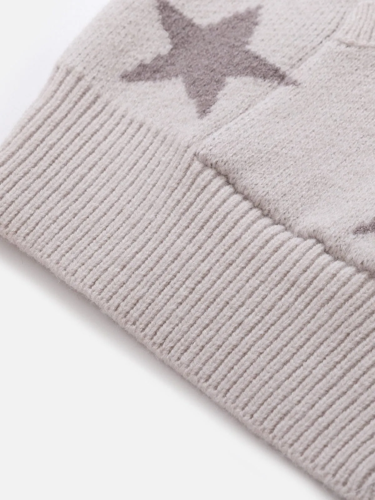 Aelfric Eden Boxy Star Pattern Knit Zip Up Hoodie sold by Aelfric Eden product image thumbnail 4