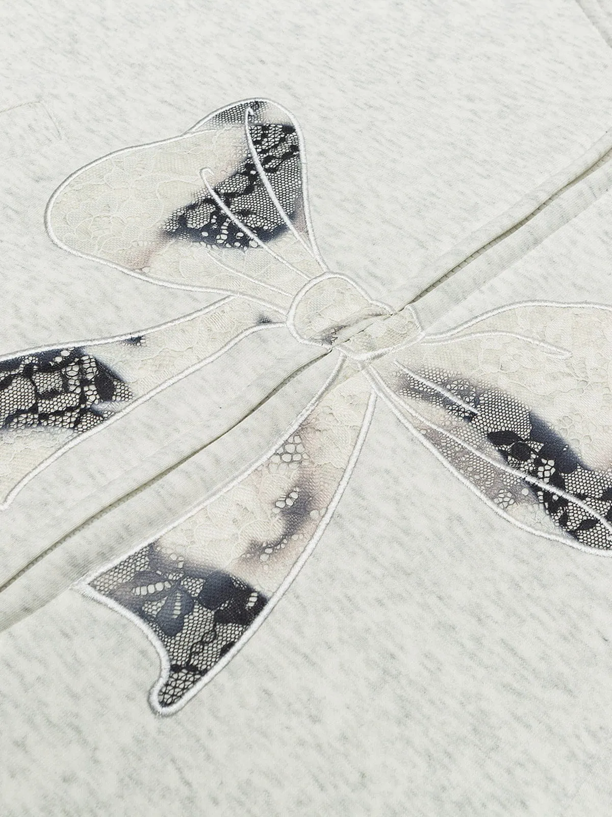 Aelfric Eden Boxy Lace Bow Zip Up Hoodie sold by Aelfric Eden product image thumbnail 4