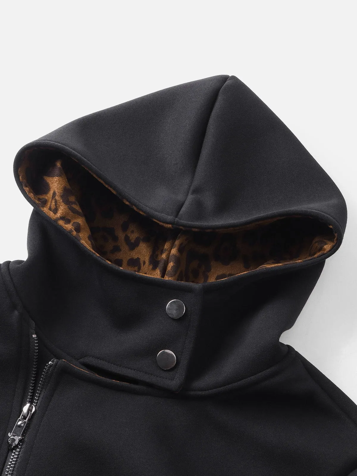 Aelfric Eden Boxy Leopard Lined Zip Up Hoodie sold by Aelfric Eden product image thumbnail 4