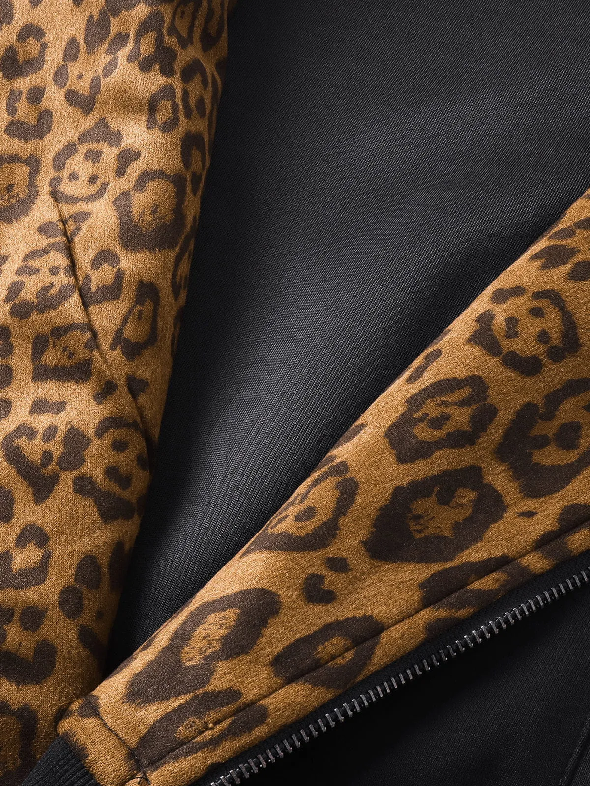 Aelfric Eden Boxy Leopard Lined Zip Up Hoodie sold by Aelfric Eden product image thumbnail 5