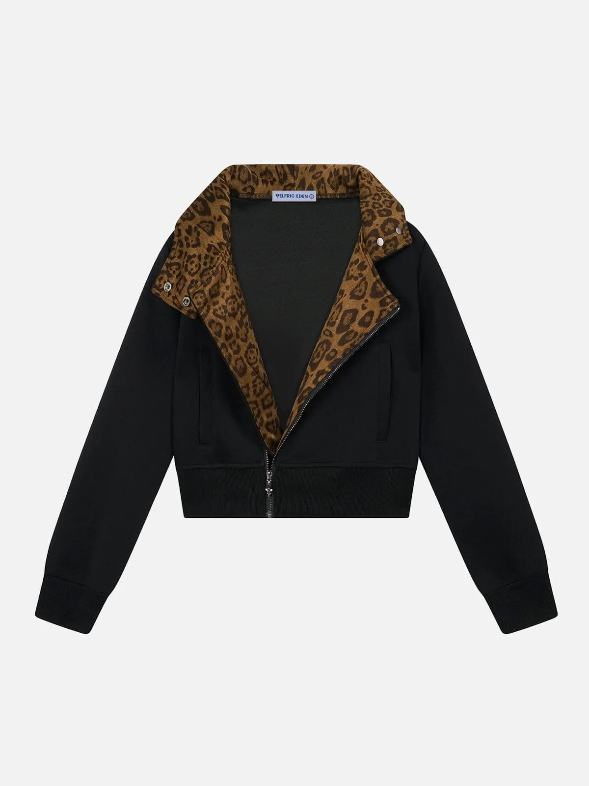 Aelfric Eden Boxy Leopard Lined Zip Up Hoodie sold by Aelfric Eden product image thumbnail 2