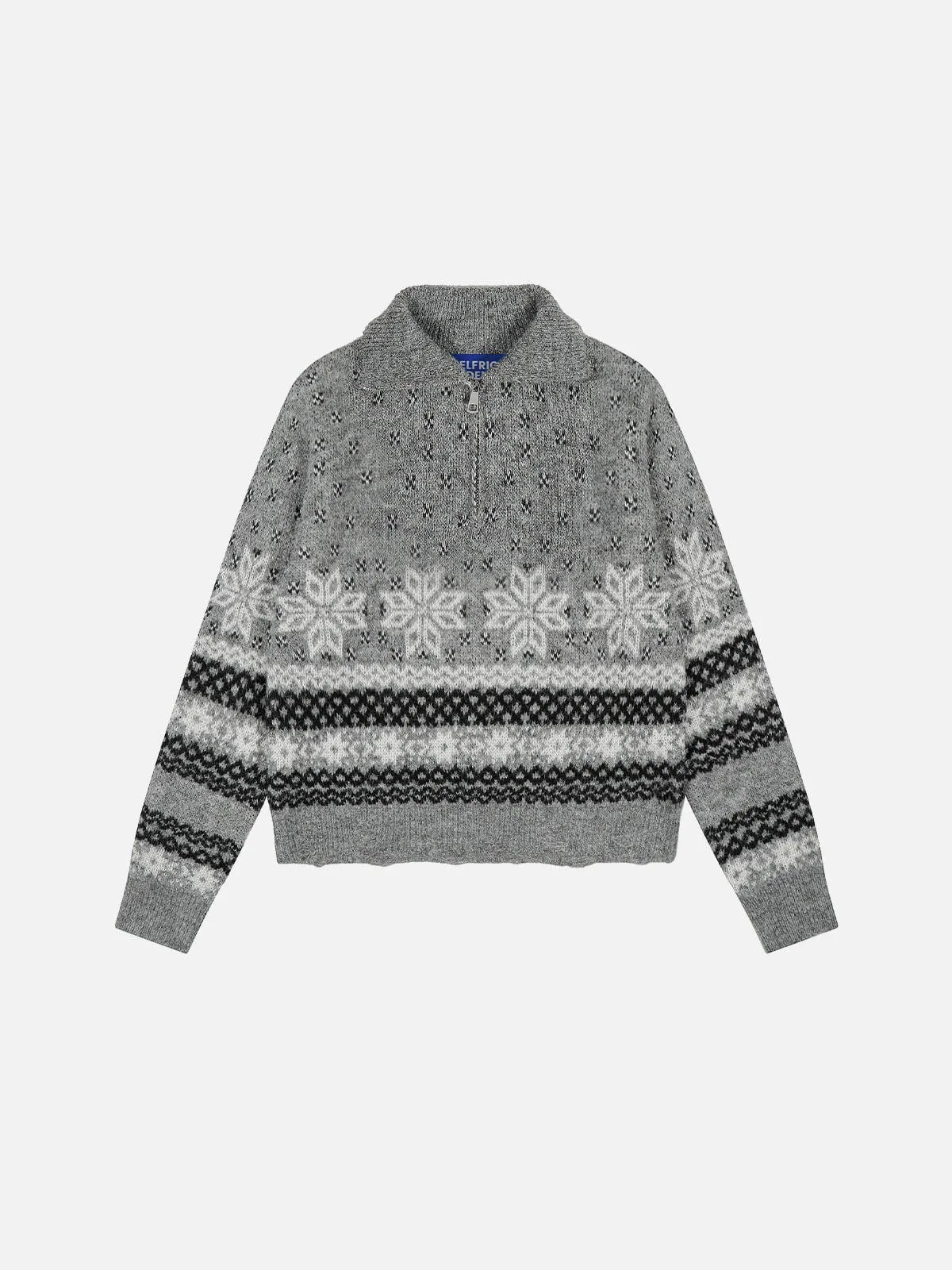 Aelfric Eden Fair Isle Half-Zip Knit Sweater sold by Aelfric Eden product image thumbnail 4