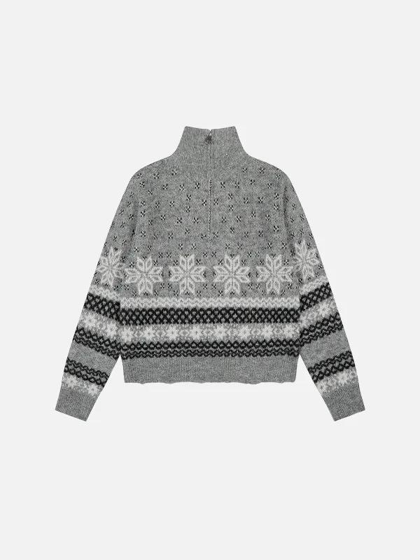 Aelfric Eden Fair Isle Half-Zip Knit Sweater made by Aelfric Eden