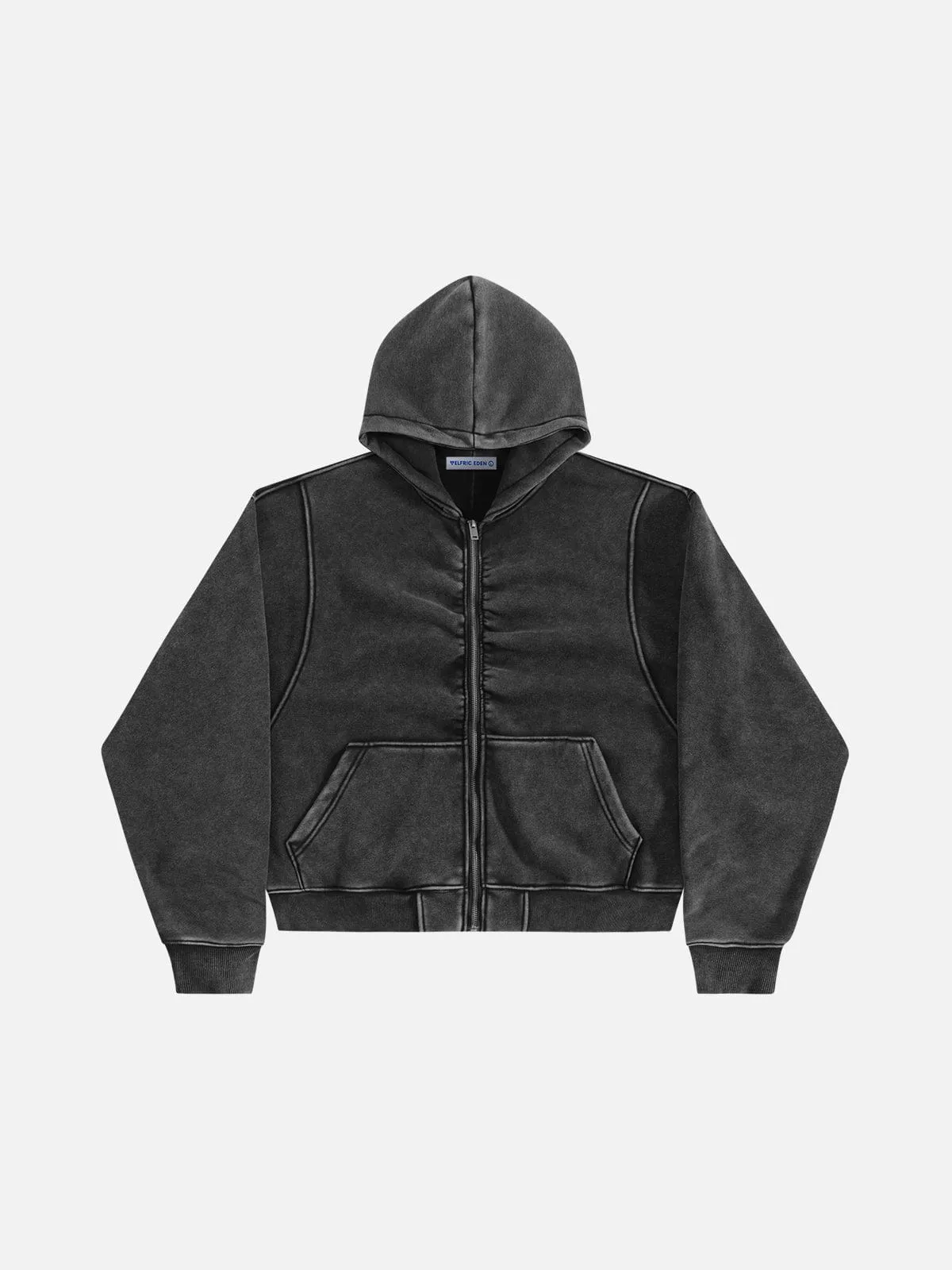 Aelfric Eden Boxy Washed Seam Zip Up Hoodie sold by Aelfric Eden product image thumbnail 3