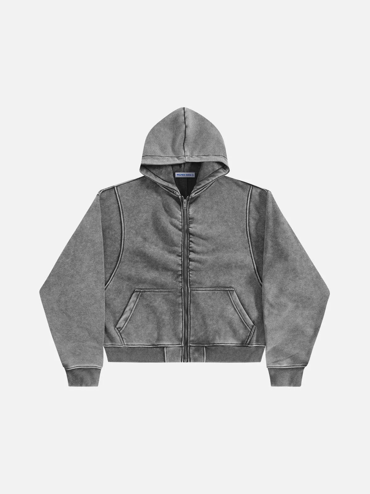 Aelfric Eden Boxy Washed Seam Zip Up Hoodie sold by Aelfric Eden product image thumbnail 4
