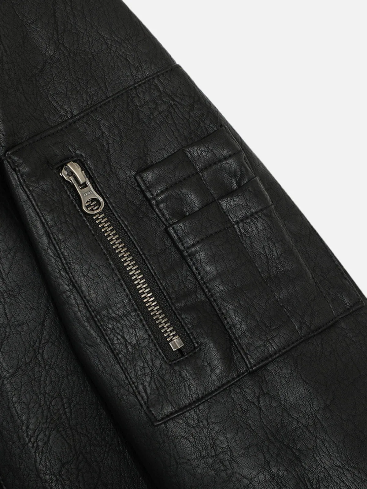 Aelfric Eden Faux Leather Bomber Jacket sold by Aelfric Eden product image thumbnail 5