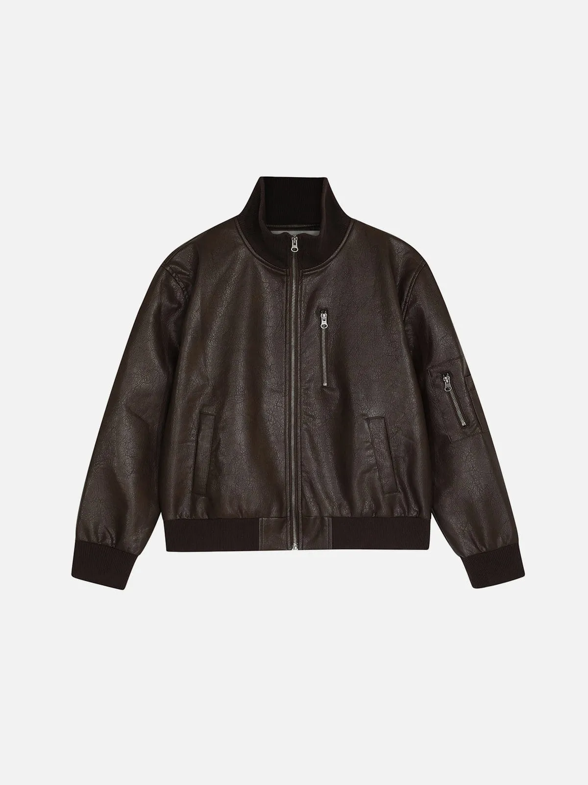 Aelfric Eden Faux Leather Bomber Jacket sold by Aelfric Eden product image thumbnail 2
