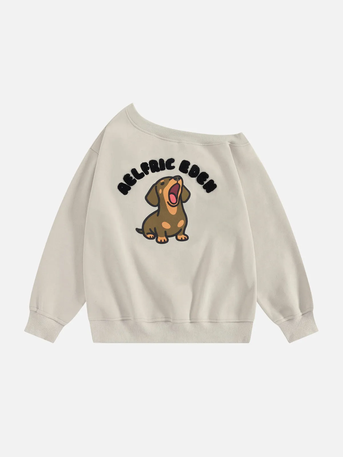 Aelfric Eden Dachshund Off-The-Shoulder Sweatshirt sold by Aelfric Eden product image thumbnail 2