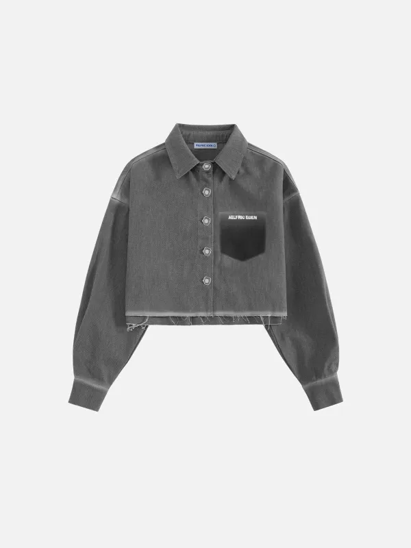 Aelfric Eden Cropped Washed Long Sleeve Shirt sold by Aelfric Eden