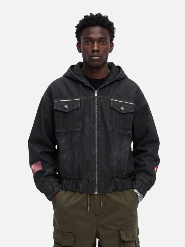 Aelfric Eden Hooded Denim Zip-Up Jacket sold by Aelfric Eden