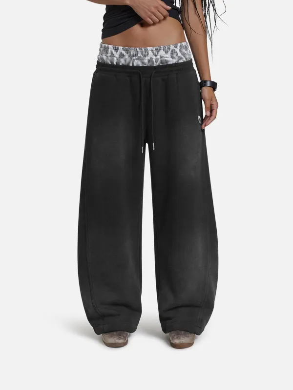 Aelfric Eden Leopard Double Waist Baggy Sweatpants made by Aelfric Eden