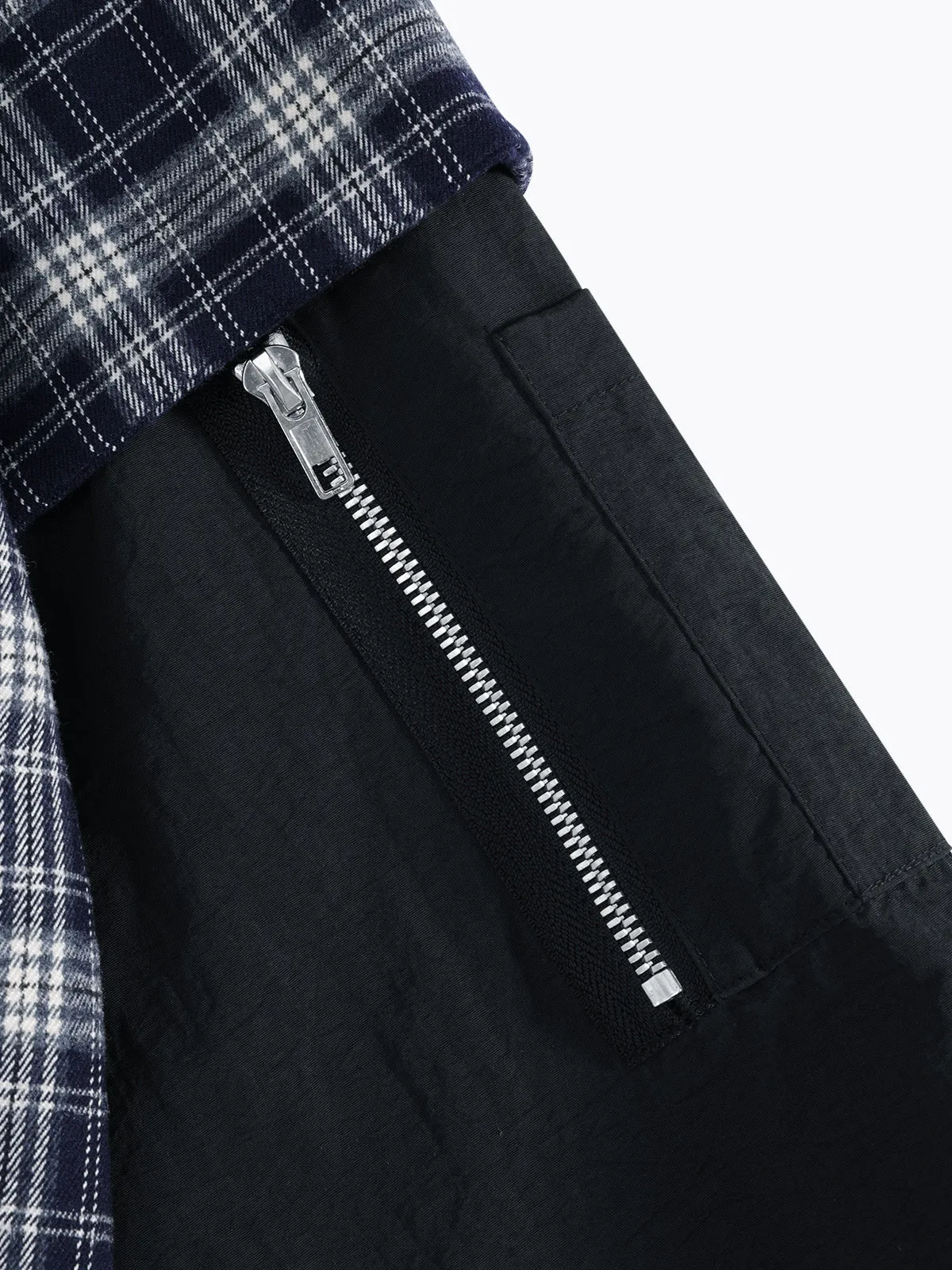 Aelfric Eden Plaid Layered Zip Up Jacket sold by Aelfric Eden product image thumbnail 4