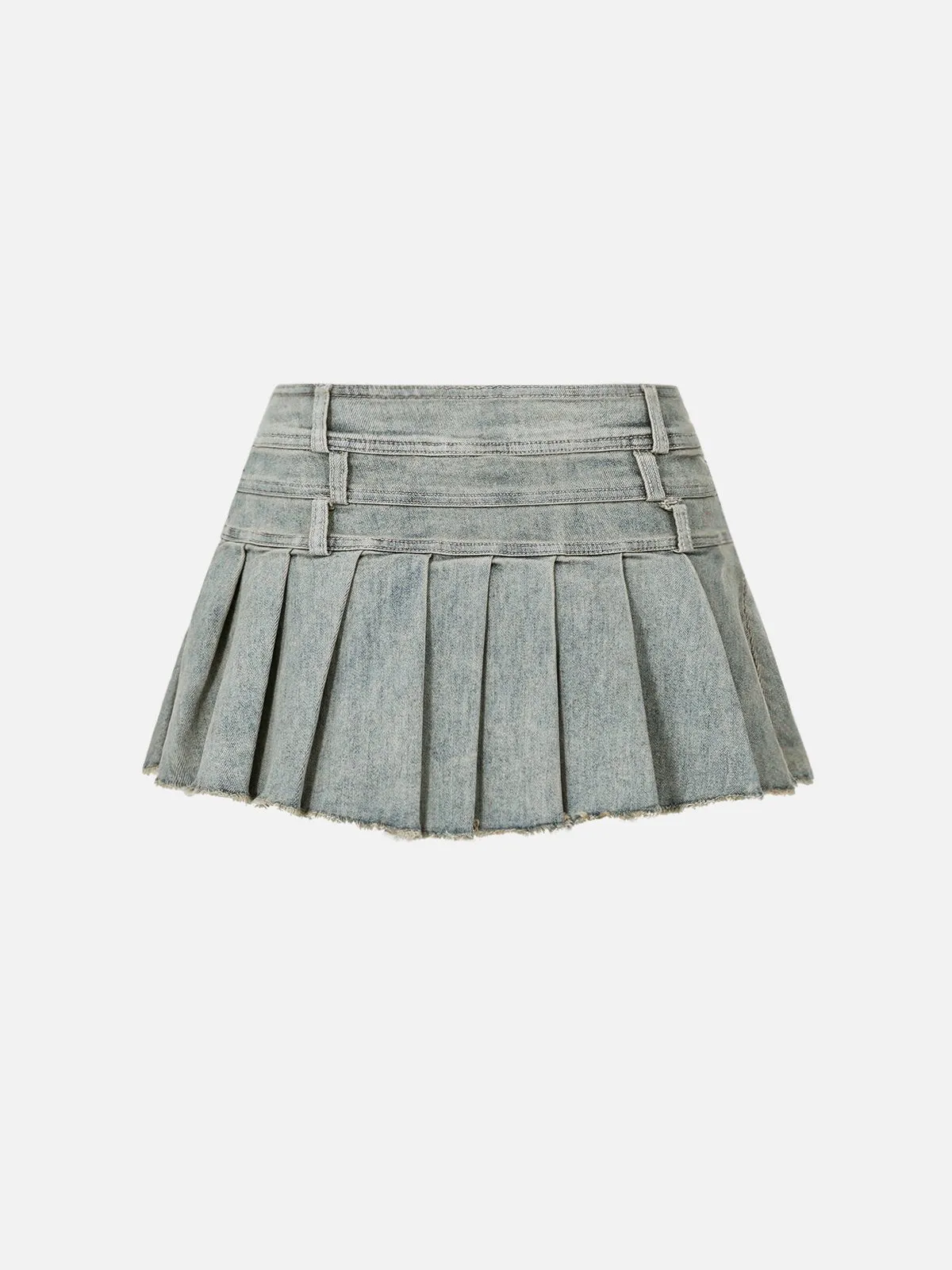 Aelfric Eden Three Layers Waist Washed Denim Skirt sold by Aelfric Eden product image thumbnail 4