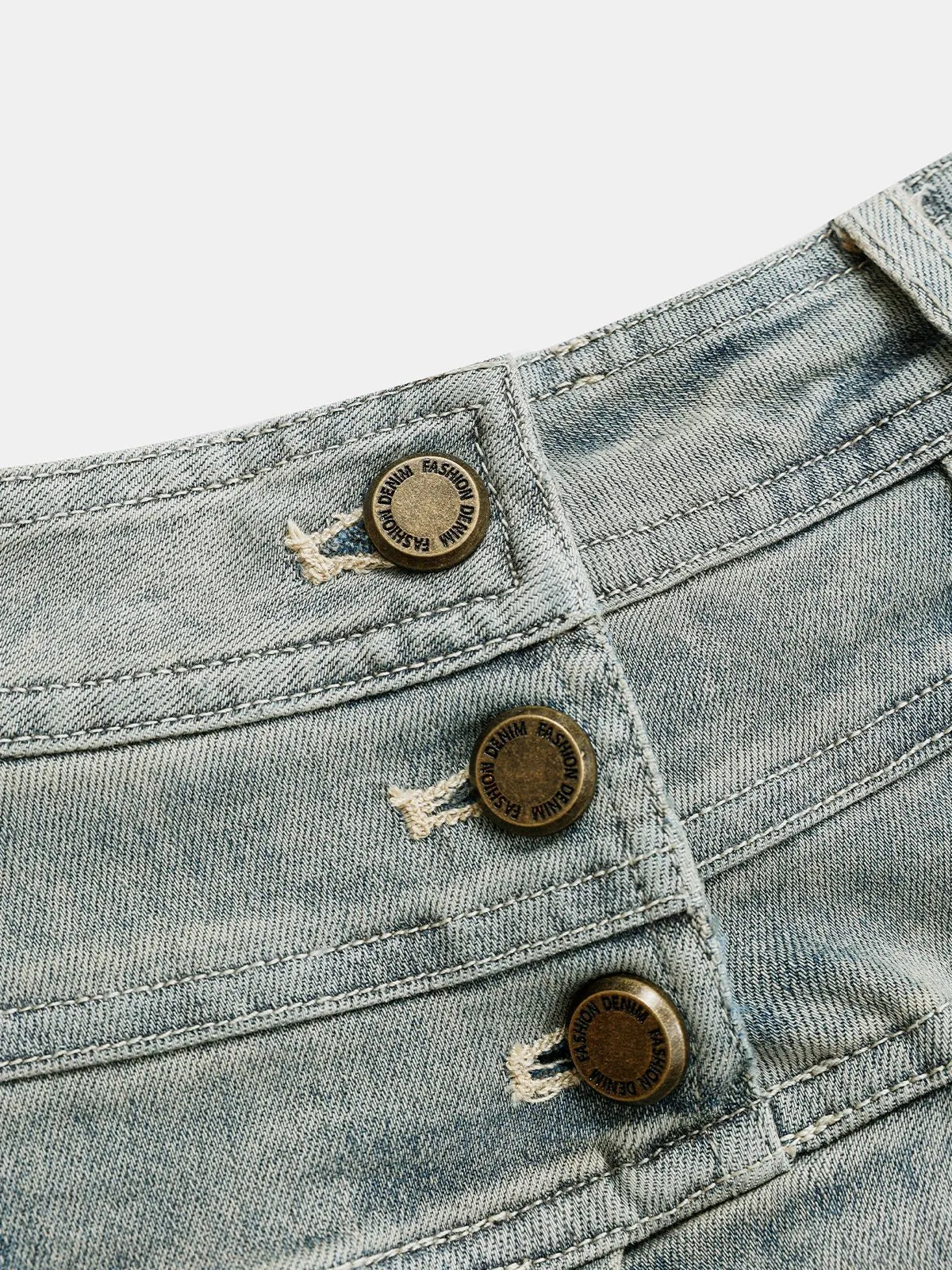 Aelfric Eden Three Layers Waist Washed Denim Skirt sold by Aelfric Eden product image thumbnail 5