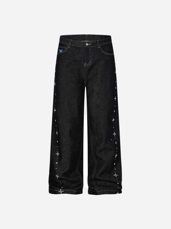 Aelfric Eden Studded Rhinestone Baggy Jeans sold by Aelfric Eden
