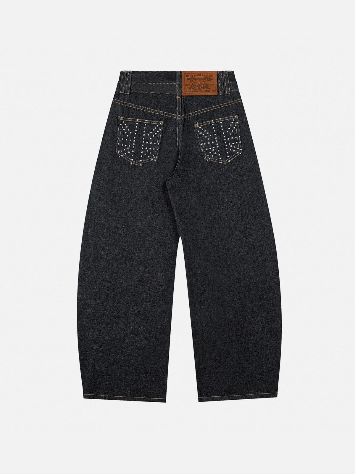 Aelfric Eden Rhinestone Baggy Barrel Jeans sold by Aelfric Eden product image thumbnail 2