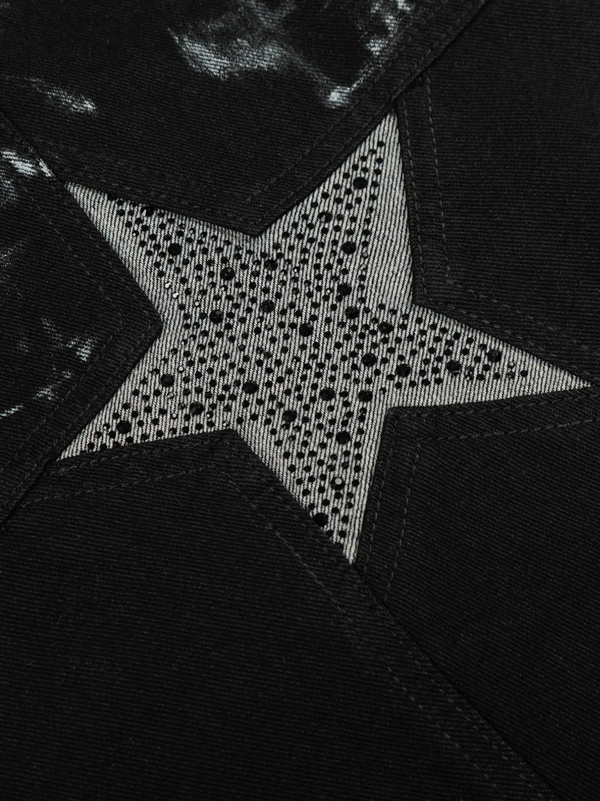 Aelfric Eden Washed Rhinestone Star Baggy Barrel Jeans sold by Aelfric Eden product image thumbnail 3