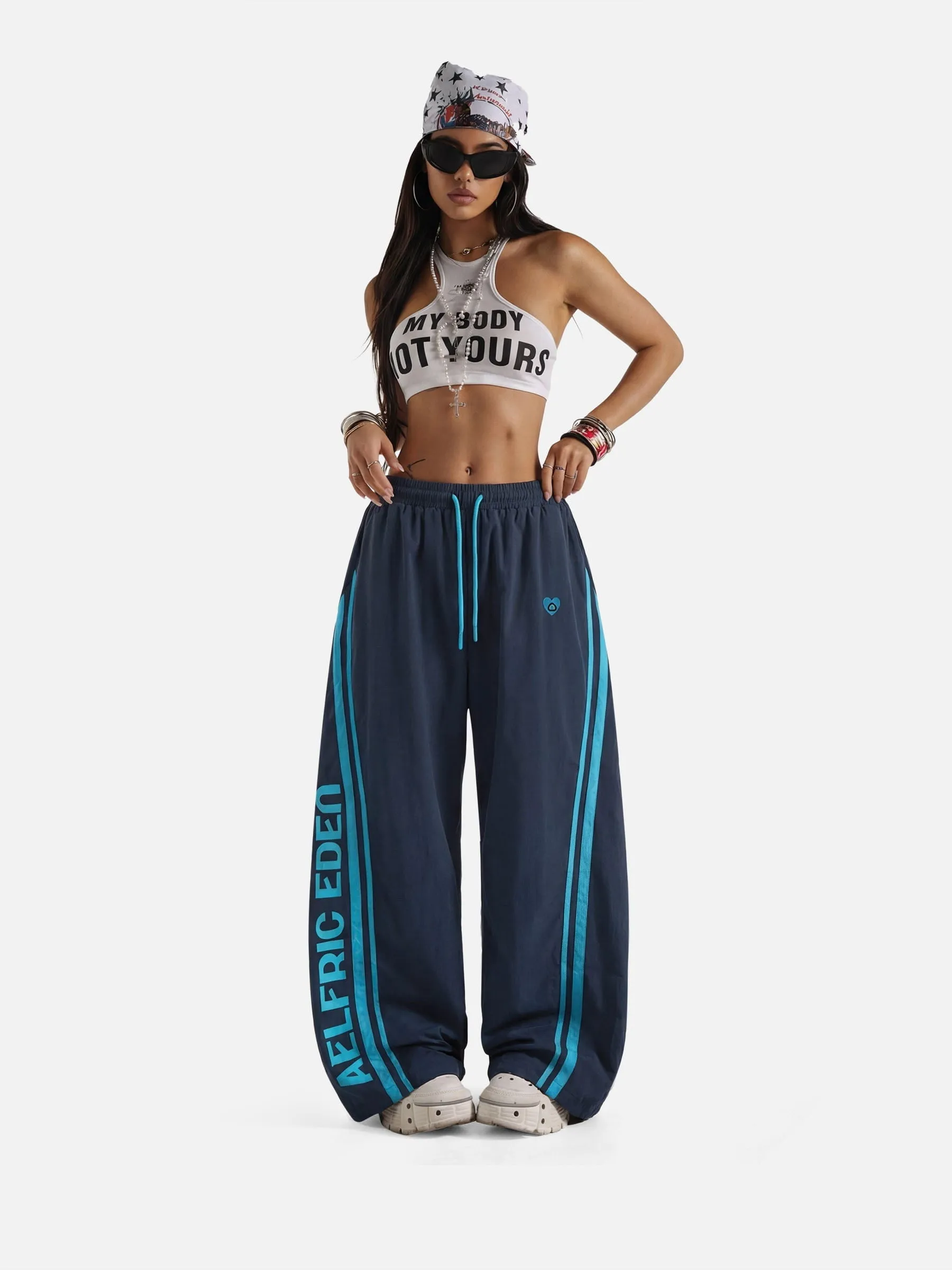 Aelfric Eden Team Striped Baggy Barrel Track Pants sold by Aelfric Eden product image thumbnail 4