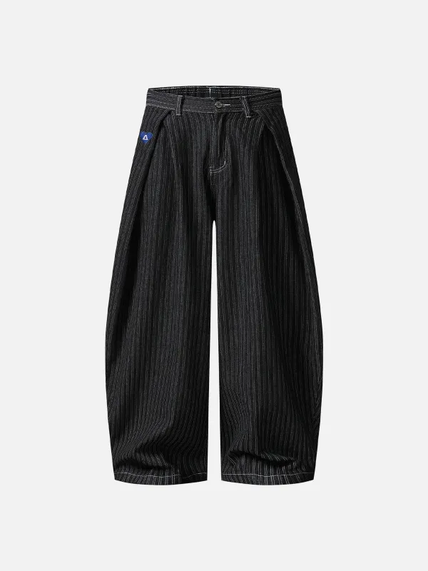 Aelfric Eden Pinstripe Baggy Barrel Jeans made by Aelfric Eden