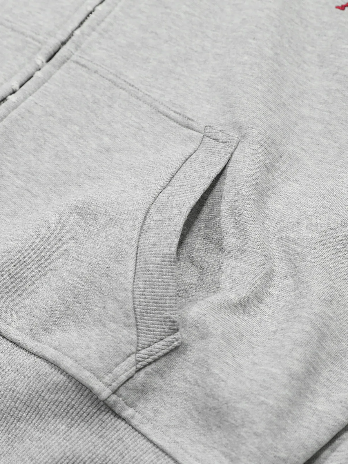Aelfric Eden Boxy Embroidered Patch Zip Up Hoodie sold by Aelfric Eden product image thumbnail 5