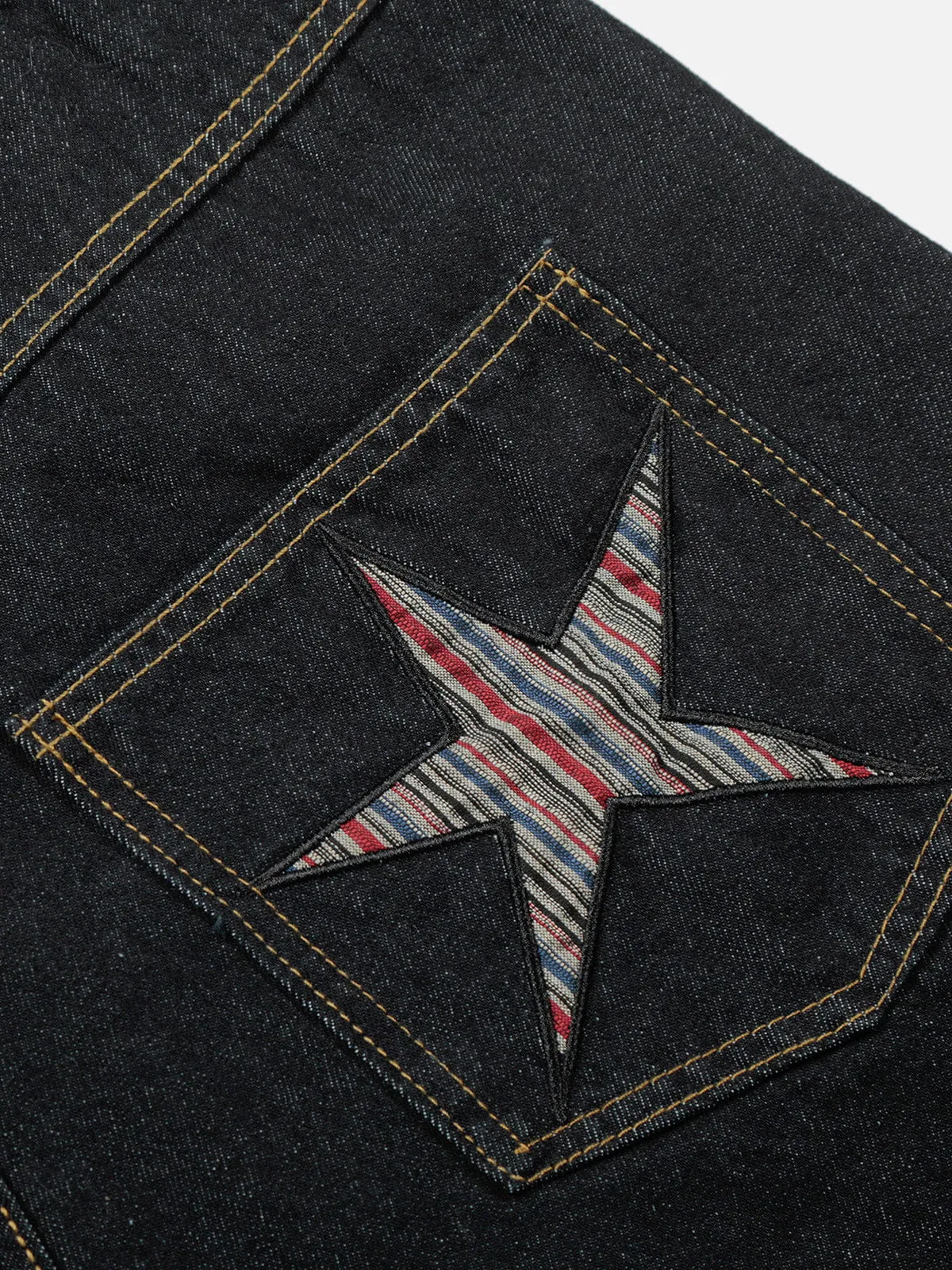 Aelfric Eden Striped Star Baggy Barrel Jeans sold by Aelfric Eden product image thumbnail 5