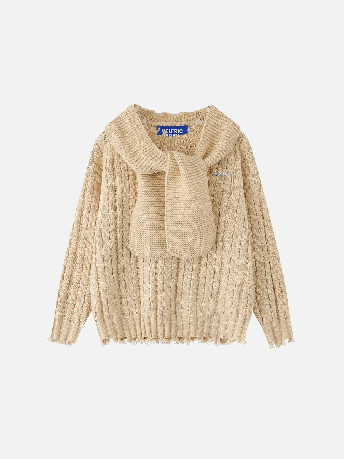 Aelfric Eden Cable Knit Scarf Sweater sold by Aelfric Eden